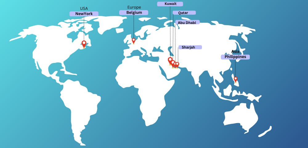 R&D Therm International Operations Map